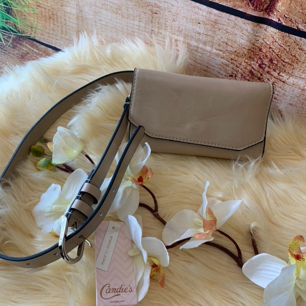 CANDIE'S BEIGE PANTS LOOP HIP BAG